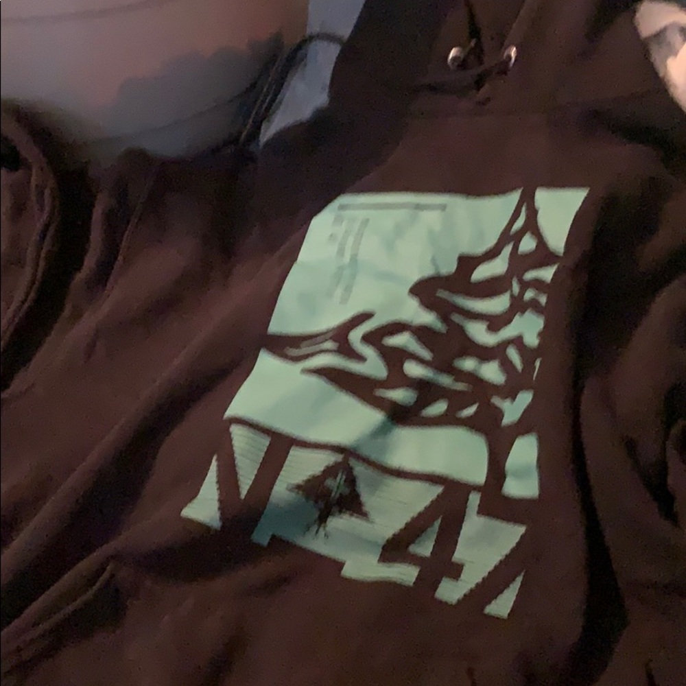 lrg men’s medium black and blue hoodie